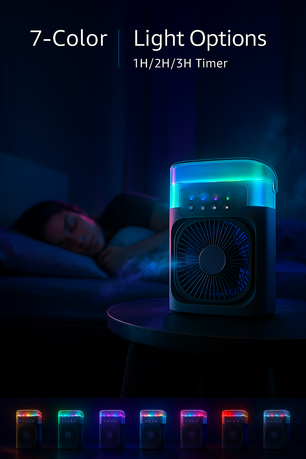 Ventilador humidificador de nebulización blanco - Imagem 2